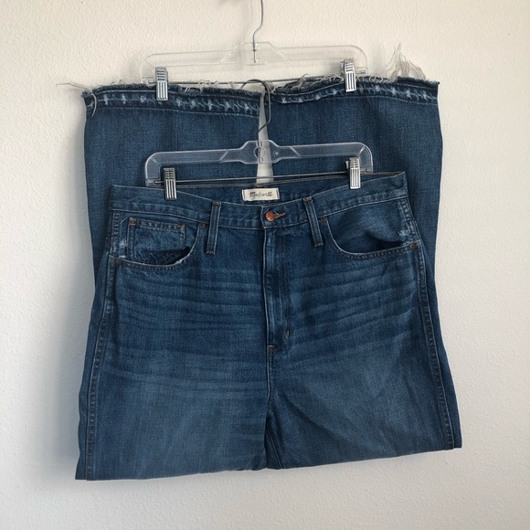 Madewell Denim - Madewell Rigid Flare Frayed Hem Denim Jeans